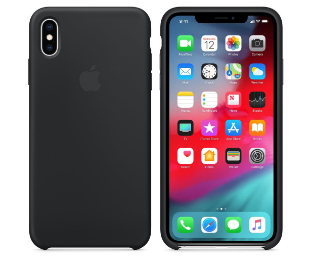 Etui Silicone Case do iPhone XS Max czarne - 449542 - zdjęcie